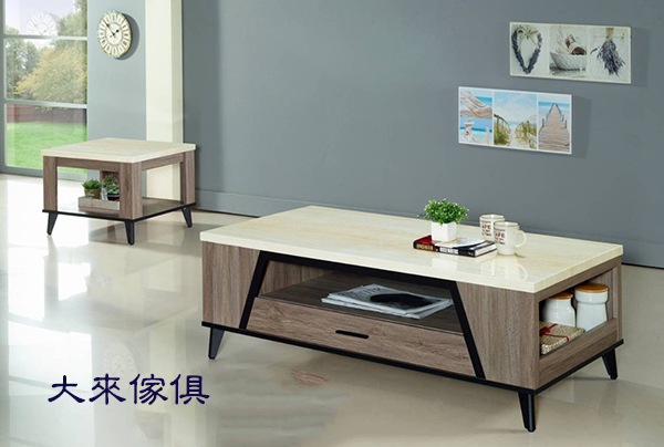 U12-672-101灰橡色仿石紋茶几組