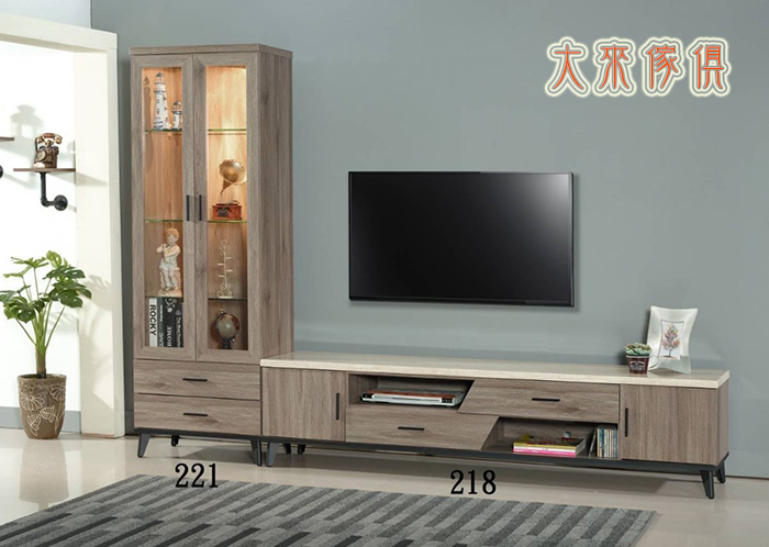 U12-672-103灰橡木色電視櫃