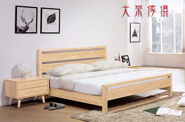 244-148-01丹麥原木全實木床架（2色）
