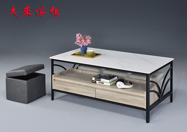 220-102岩板工業風茶几