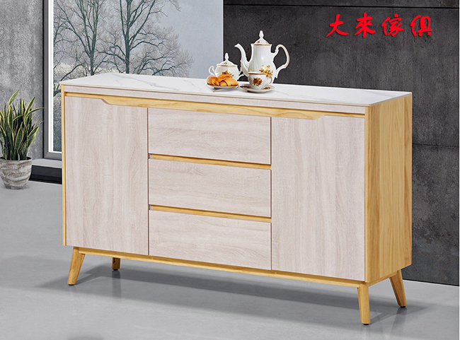 371-401北歐風岩板半實木收納餐櫃（2種尺寸）