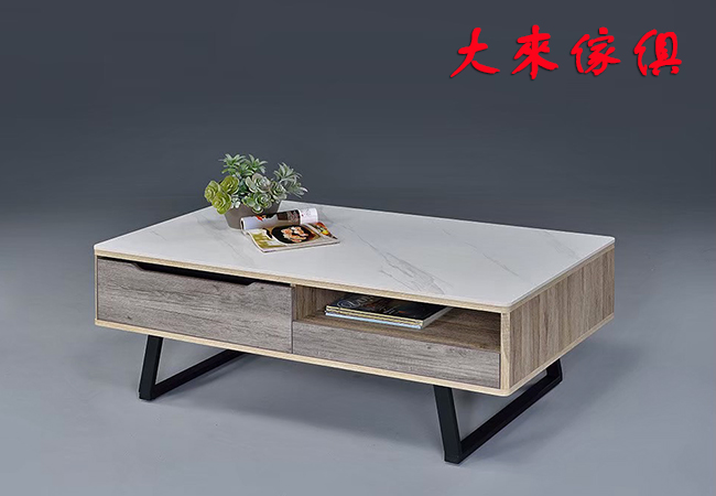 220-104岩板簡約工業風茶几