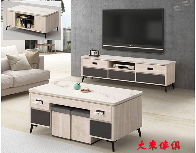 354-102亮面岩板封邊板茶几