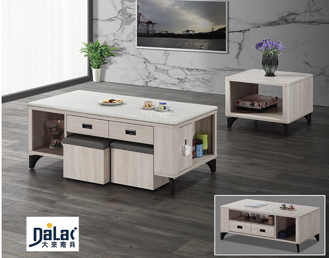 373-103白梧桐啞光岩板茶几（120，150cm）