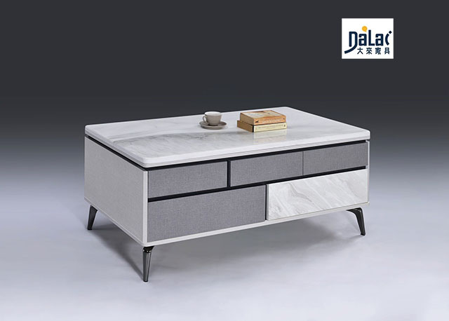 220-112微晶石面多抽茶几
