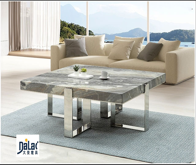 683-105不銹鋼5D科技厚大理石方几